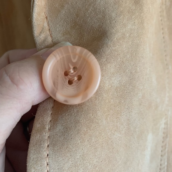 In Suede women’s tan suede 2 button blazer size Small - Picture 5 of 10